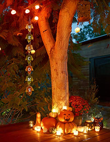 Autumn Welcome Sign for Front Door Rustic Fall Decor - 36 Inch - Variation 1