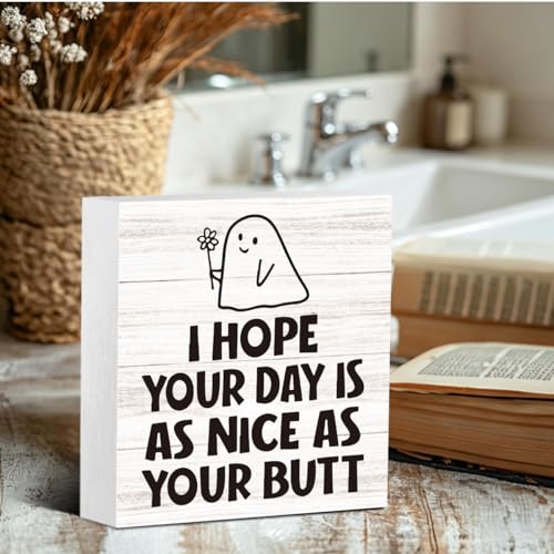 Funny Halloween Ghost Sign Farmhouse Bathroom Decor - Hope Variation