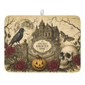 Ghost Skull Halloween Dish Drying Mat - 18x24 Inch Absorbent Microfiber Kitchen Mat