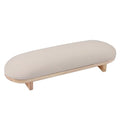 TANG SONG 1PC Sponge Manicure Hand Rest Pillow Wooden Nail Stand Hand Holder Nail Table Manicure Armrest Cushion (Cream Yellow)