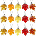 Autumn Maple Leaf Ornaments Set - 40 Fall Hanging Decorations for Thanksgiving & Halloween