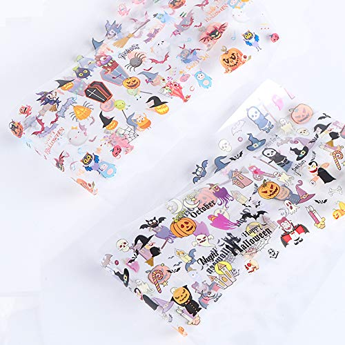 Halloween Nail Foil Set 10 Pcs Fall Nail Art Decals Transfer Stickers