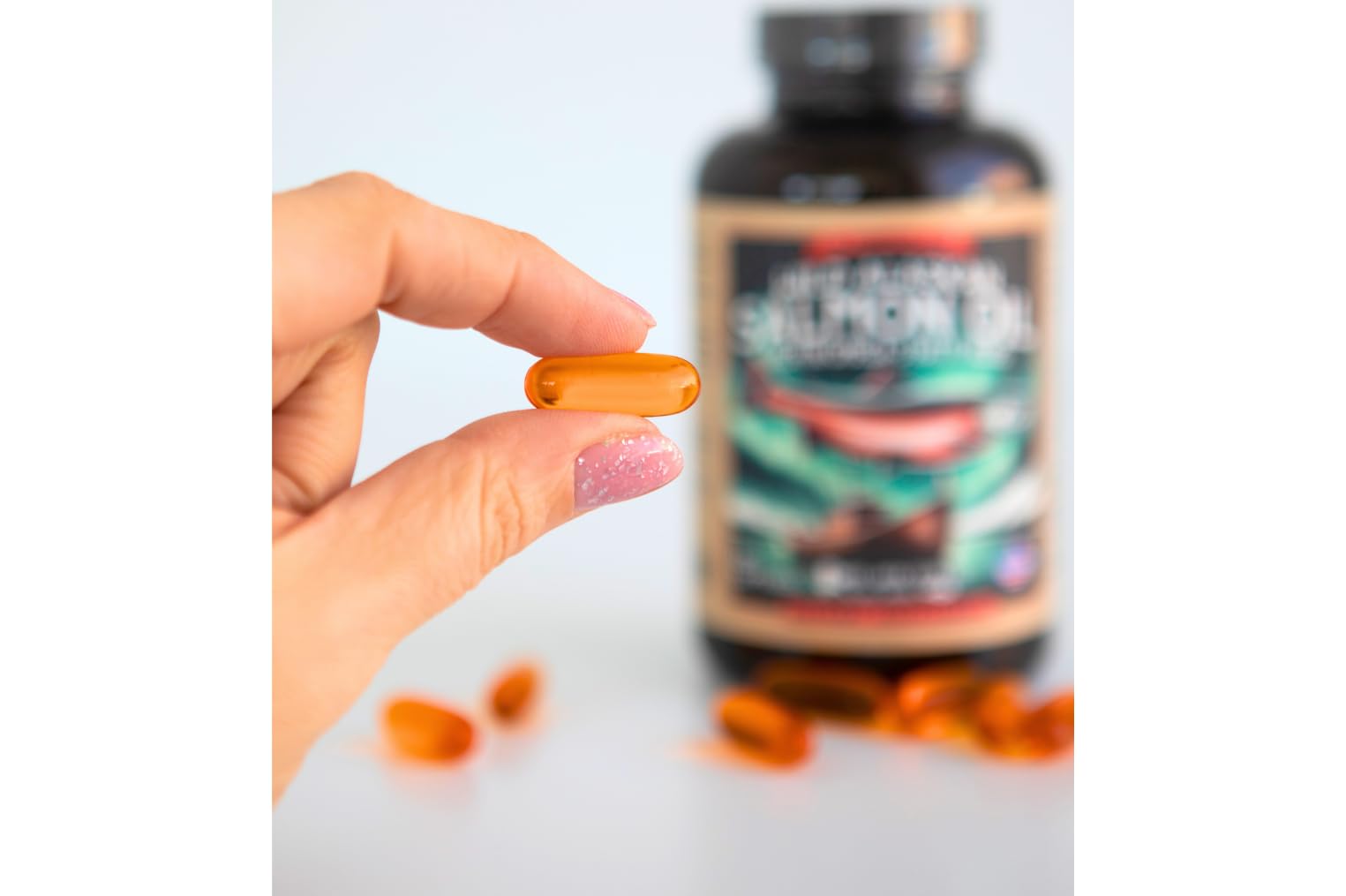 Wild Alaskan Salmon Fish Oil Omega 3 Supplement for Humans | EPA and DHA | Kwee-Jack Fish Co. | 120 Softgels 1000mg Salmon Oil