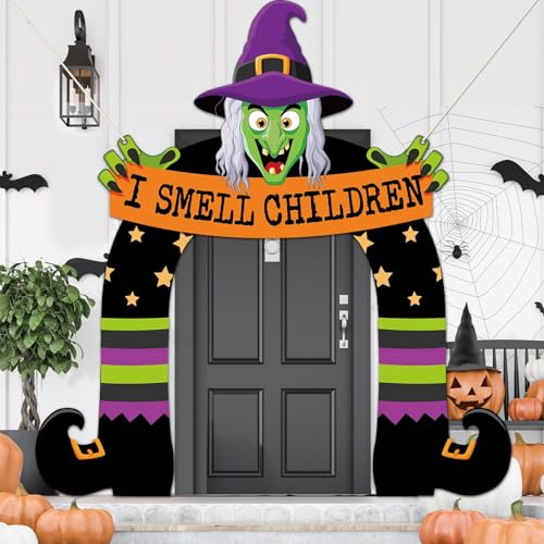 Halloween Witch Porch Sign Banner with