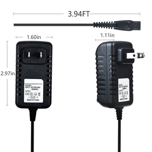 J-ZMQER Power Adapter AC Charger Compatible with Philips Norelco Aquatec AT830 AT830/41 AT815 Shaver