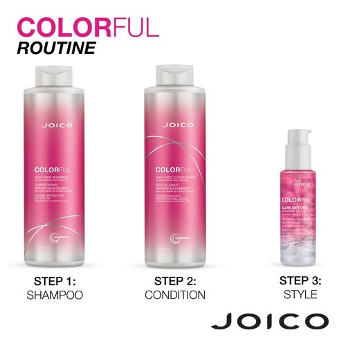 Joico Colorful Anti-Fade Shampoo - Preserve Vibrancy for Color-Treated Hair | Boost Shine & Reduce Breakage | Sulfate-Free