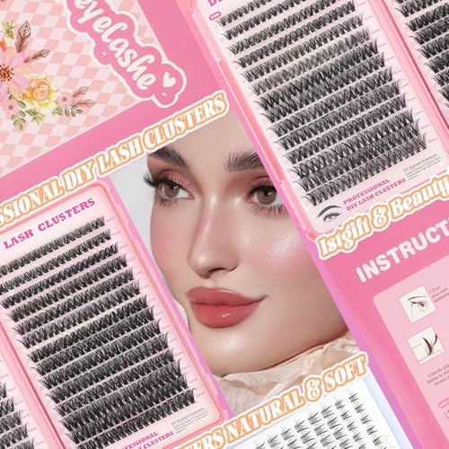 Lash Clusters Kit D Curl Natural Wispy Eyelashes with 20D-80D Variations - DIY Extensions