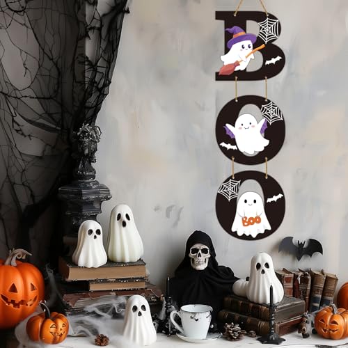 Halloween Door Decorations Ghost Boo Sign Wall Hanging Festive Decor