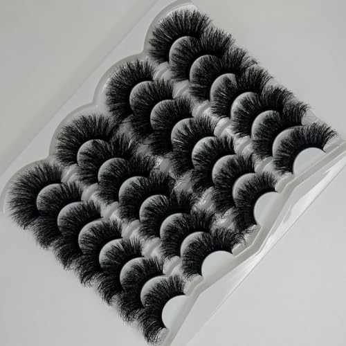 Long Lashes 01 Fluffy Mink Dramatic Cat Eye False Eyelash Strips - 25mm Thick Reusable