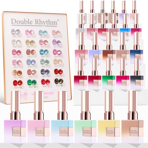 Cat Eye Gel Nail Polish Set - Silver, 28-Pieces, Magnetic Effect, Same Bottle