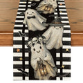 Halloween Table Runner 13x108 Inch Beige Spun Polyester Home Decor