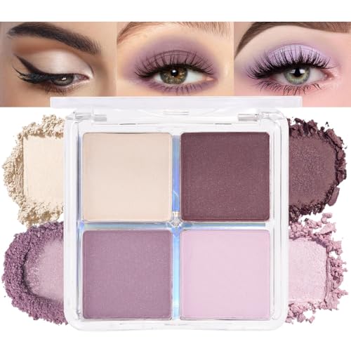 4 Colors Eyeshadow Palette - Vegan Matte Shimmer Neutral Shades - 0.21oz A-02#