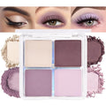 4 Colors Eyeshadow Palette - Vegan Matte Shimmer Neutral Shades - 0.21oz A-02#