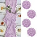 Lilac Cheesecloth Table Runner 10FT for Birthday Wedding Home Decor - Purple