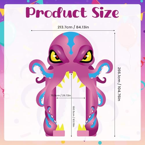 Large Christmas Octopus Door Banner for Kids Party Decorations, Indoor & Outdoor