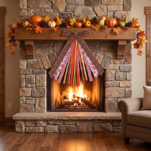 Autumn Fall Wreath Bow Set - 11.8 x 23.6 Inches Thanksgiving Decor - Autumn/Fall 2
