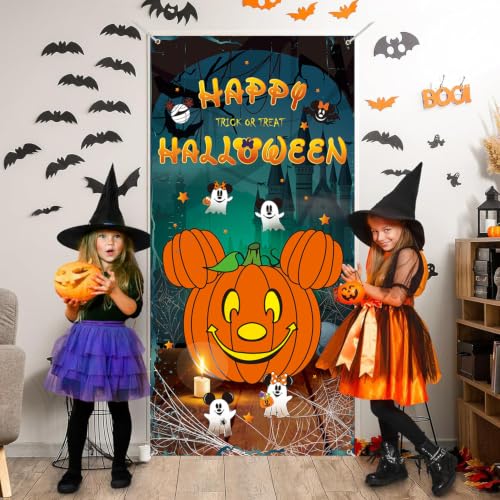 Halloween Door Cover Spooky Banner Decorations for Party & Home