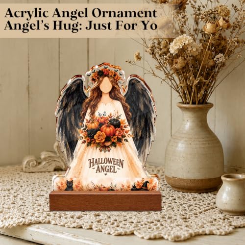 Dark Angel Sign Halloween Decor - Black Wing Angel Sign - R Variation
