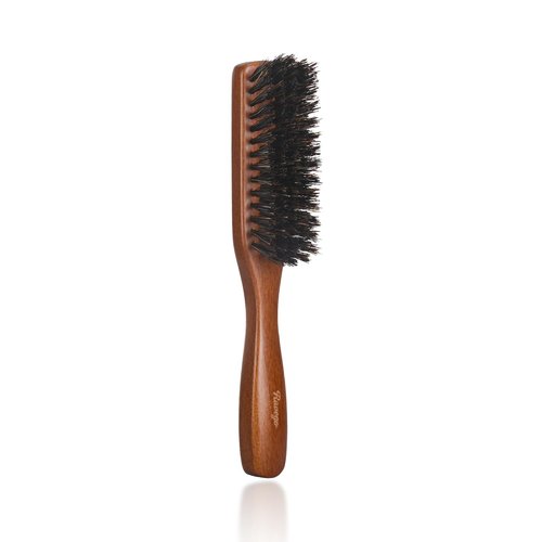Beard Brush for Men, Ravego 100% Boar Bristle brush for Berad & Short Hair Detangle Add Natural Shine & Texture Exfoliates Skin and Scalp