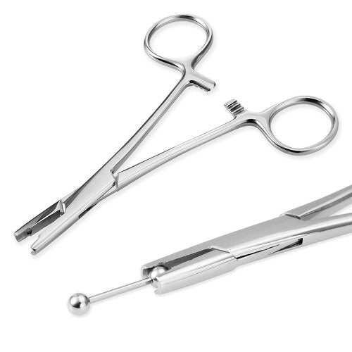3mm Piercing Ball Removal Install Tool,Stainless Steel Dermal Anchor Forceps for Dermal Tops Unscrew or Screw Ball Pliers for Nose Septum Earrings Lip Stud Ring