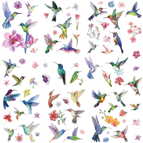 Hummingbird Wall Decals Set Waterproof Self-Adhesive Home Decor
