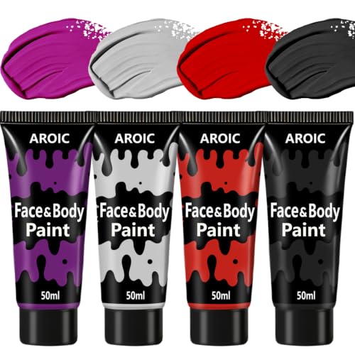 Kids Face Body Paint Set - 4 Colors Water-Based Face Painting Kit, 6.76 Oz