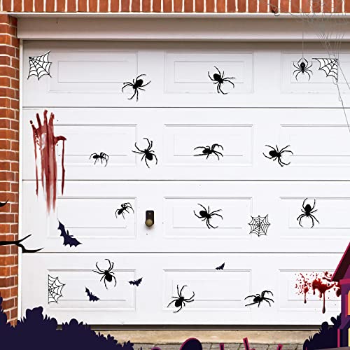 Halloween Spider Car Magnets 16 Pcs Web Decor for Fridge & Vehicle