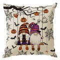 Gnome Ghost Bat Halloween Throw Pillow Cover 20x20 Inches - Home Decor - Pack of 1