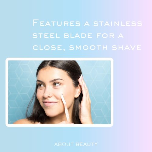 About Face Fuzz-Free Facial Razors - 18 Beauty Groomers for Hair Removal, Ideal for Shaving, Exfoliating, Dermaplaning and Brow Shaping, Japanese Steel Gently Removes Facial Hair