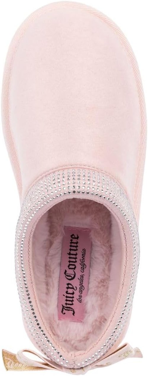 Juicy Couture Cozy Slipper Mule - Plush Indoor/Outdoor House Shoe with Memory Foam & Faux Fur Lining