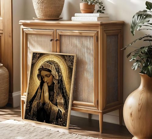 Our Lady of Guadalupe Canvas Wall Art - 16x12 Inches Religious Catholic Decor