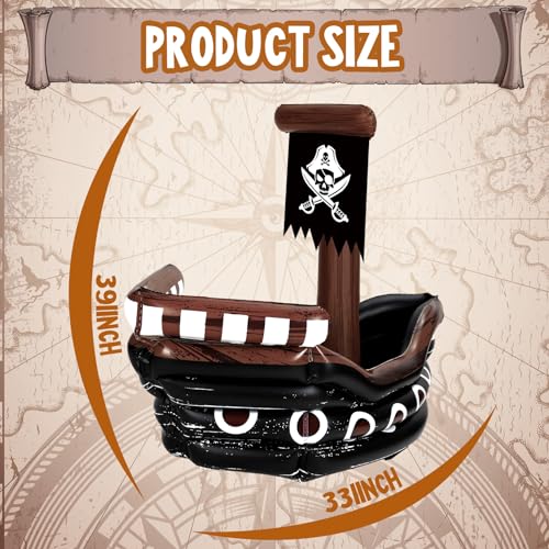 Inflatable Pirate Ship Drink Cooler - Black / Classic Party Accessory