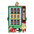 Christmas Glass Ornament – M&M's Vending Machine Holiday Decor, Handcrafted Collectible