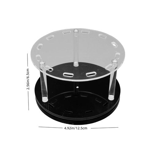 LIXIMMAZN 12 Holes Acrylic Rotatable Tweezers Holder, Eyelash Makeup Grafting Tweezer Display Stand Extensions Organizer Training Rack Beauty Tools (Black)