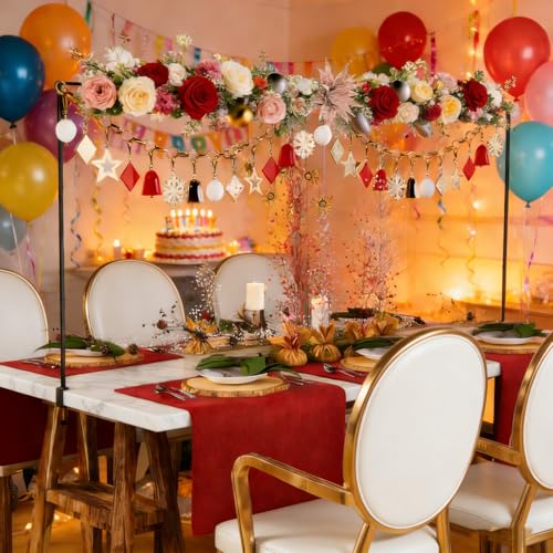 Adjustable Over Table Rod with Clamps for Decorations, Wedding & Party Setup