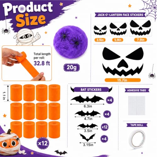 Halloween Mummy Decoration Kit - Orange Halloween Party Supplies
