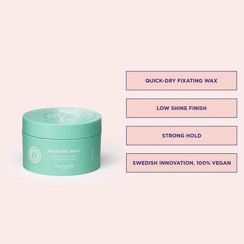 Maria Nila Fixating Wax, 100 ml, Hold 4/5, Low Shine and Matte Finish, Long-lasting Hold, For Shorter Hair Types, 100% Vegan