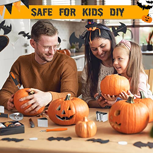 Halloween Pumpkin Carving Kit for Kids - Silver 21Pcs Pumpkin Tools Set