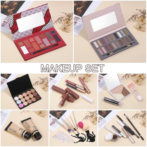 Makeup Kit for Women & Girls - 14 & 20 Color Eyeshadow Palette, Full Set with Brushes & Carrying Bag
