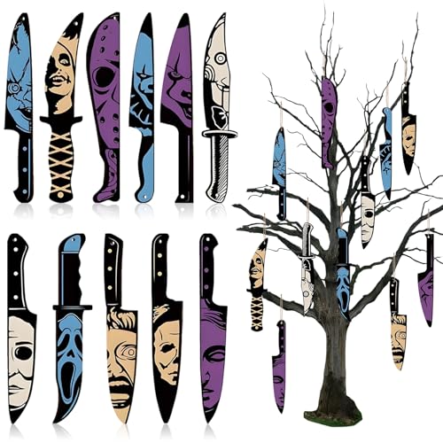 Halloween Horror Knife Ornaments 12PCS for Halloween Tree Decorations