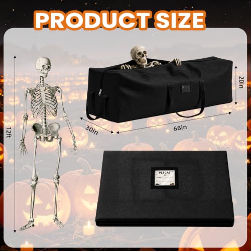 Large Storage Bag for 12 Ft Skeleton & Christmas Tree Waterproof Durable Organizer
