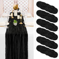 Black Cheesecloth Table Runner Set - 6 Pack Extra Wide 35x120 Inch - Bohemian Wedding Decor