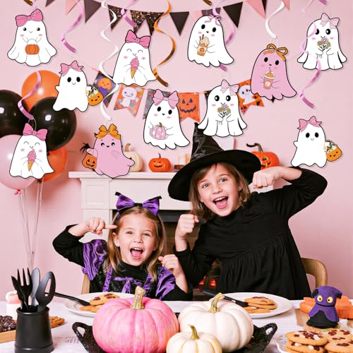 Halloween Ghost & Bows Hanging Decorations - Party Swirls & Ornaments