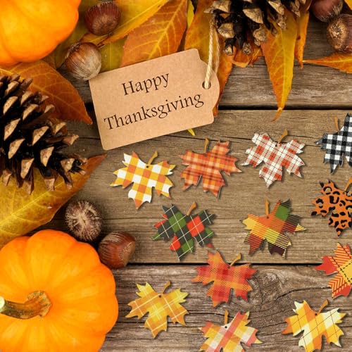 24 Pcs Maple Leaf Hanging Ornaments Fall Harvest Decorations for Thanksgiving