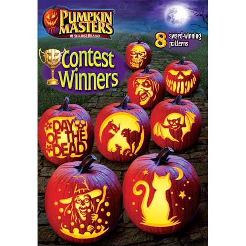 Halloween Pumpkin Carving Kit Pattern Book - Contest-Winning Designs, 8 Patterns