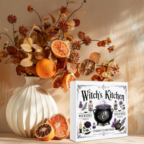 Halloween Witch Kitchen Decor Wooden Cauldron Sign - Variation of THIS listing Halloween-0