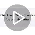 Black and White Checkered Table Runner 14x90 Inches Gingham Halloween Decor