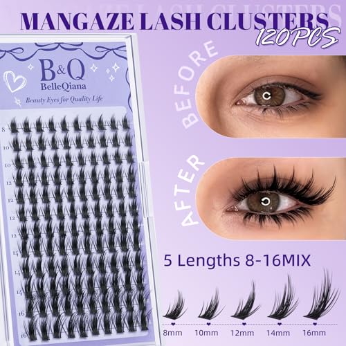 Anime Eye Lash Clusters - Wispy Spiked & Fluffy DIY False Eyelash Set - Mangaze 01