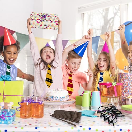 Wizard Party Favors Set - Wizard-48 Includes Wands Glasses Ties Stickers for Birthday & Halloween