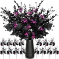 15 Pcs Halloween Artificial Floral Picks Spiderweb Maple Leaves Decorations